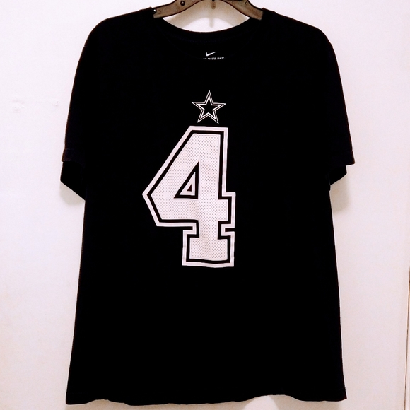 DALLAS COWBOYS The Nike Tee Men's L Navy Blue Short Sleeve #4 Dak Prescot - Picture 2 of 4